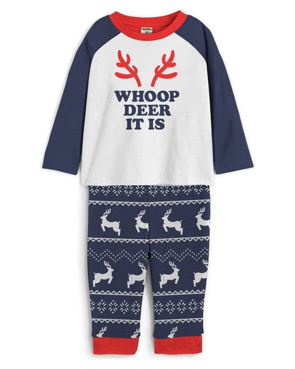 Baby Boy's Whoop Deer It Is Crew Neck Pajama Set