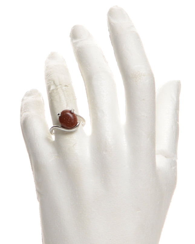 Ruskea Soikea Sormus