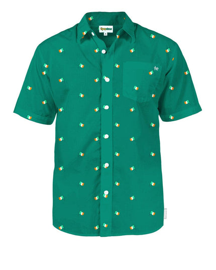 Men's Irish Flag All Over Button Down Shirt