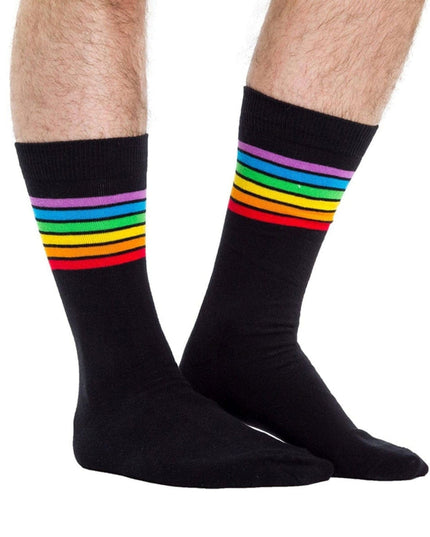 Black Rainbow Socks (Fits Sizes 8-11M)