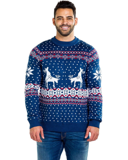 Men's Reindeer Climax Ugly Christmas Sweater