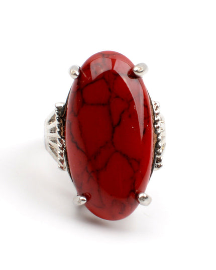 Red Boho Ring - Festive Accessory for the Holidays