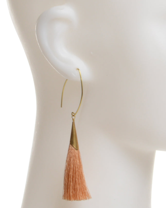 Brown Tassel Earrings Christmas Accessory