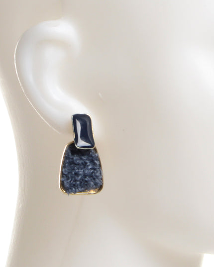 Blue Fluffy Earrings for Christmas