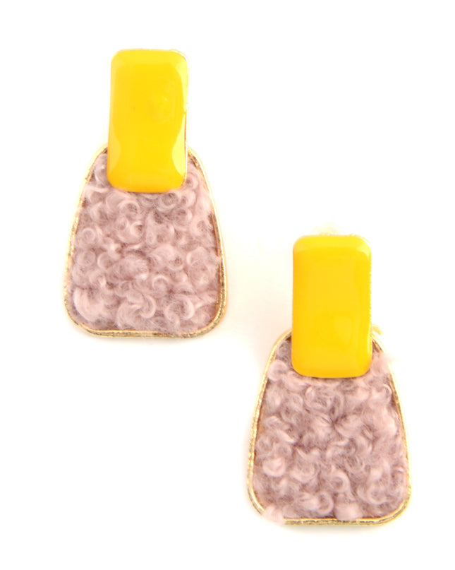 Lilac Fluffy Earrings for Christmas