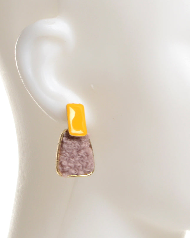 Lilac Fluffy Earrings for Christmas