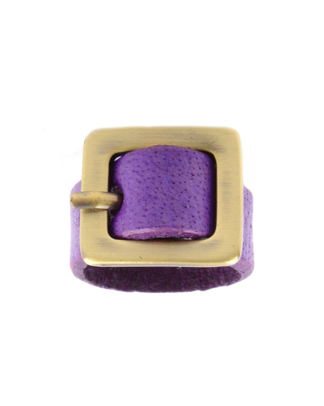 Purple Leather Ring