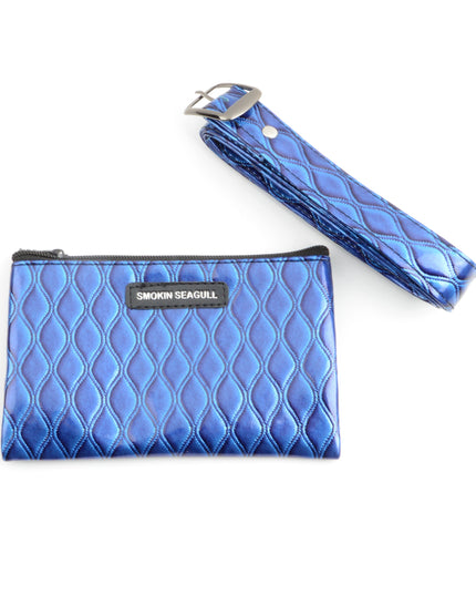 Blue Quilted Belt Bag for Kids and Adults