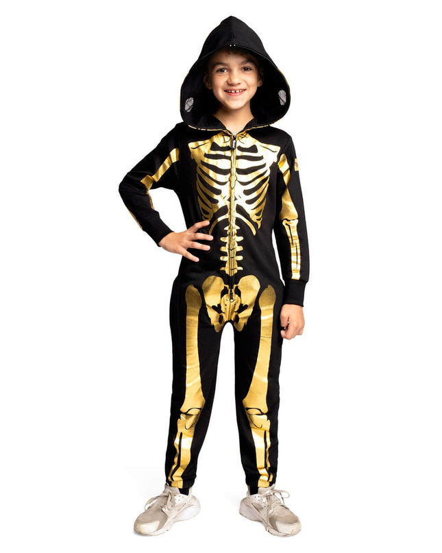 Boy's Gold Skeleton Costume