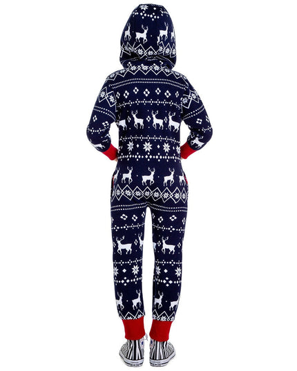 Boy's Blue Reindeer Jumpsuit