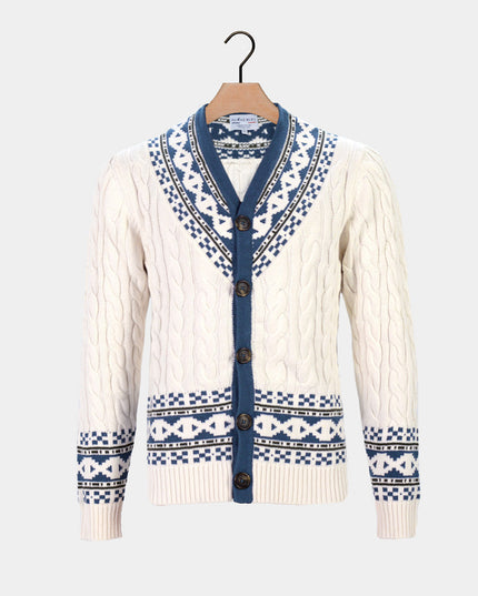 Men's Dream Cottage Cardigan in Organic Cotton for Christmas