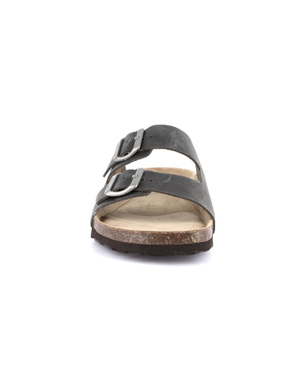 Grünland Antracite Double Strap Men's Slippers