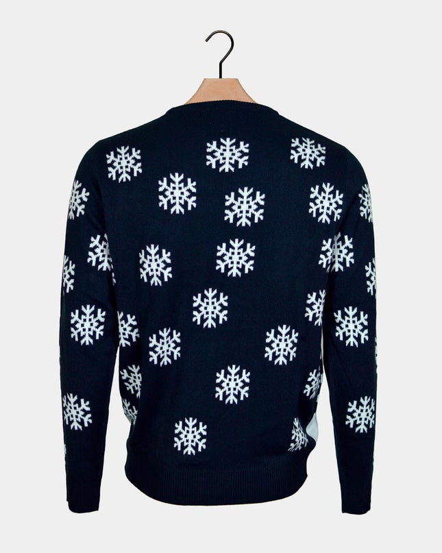 Reindeer and Santa Driving Christmas Sweater