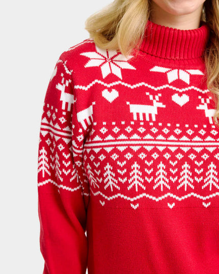 "Greenlandish" Turtleneck Christmas Sweater for Couples in Cotton