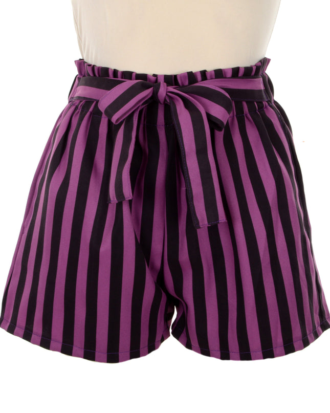 Striped Shorts - Purple