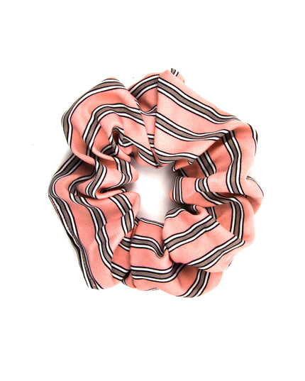 Pink Striped Scrunchie