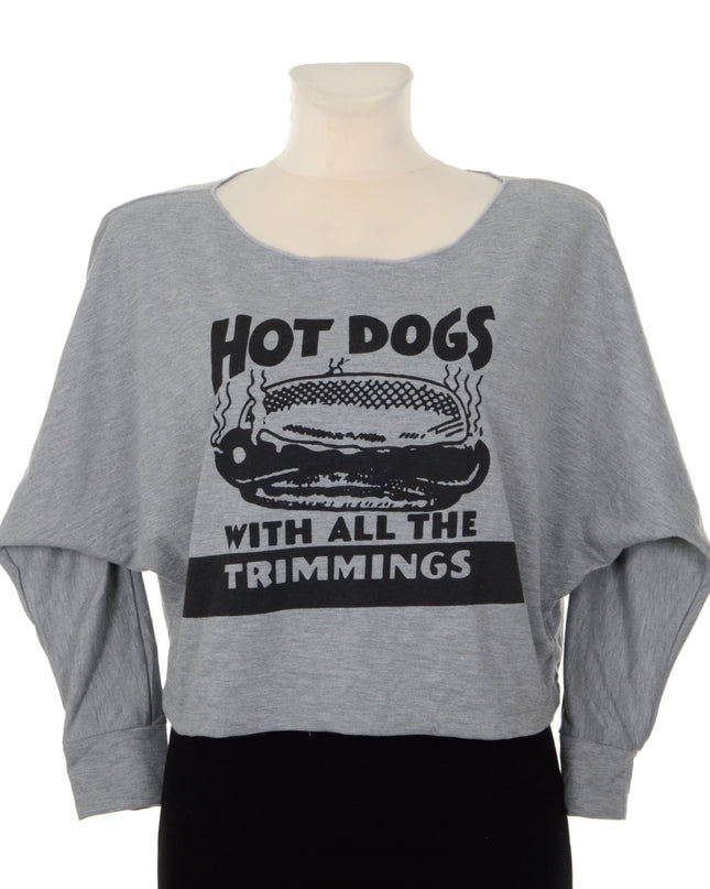 Batwing Sweater - Hot Dog