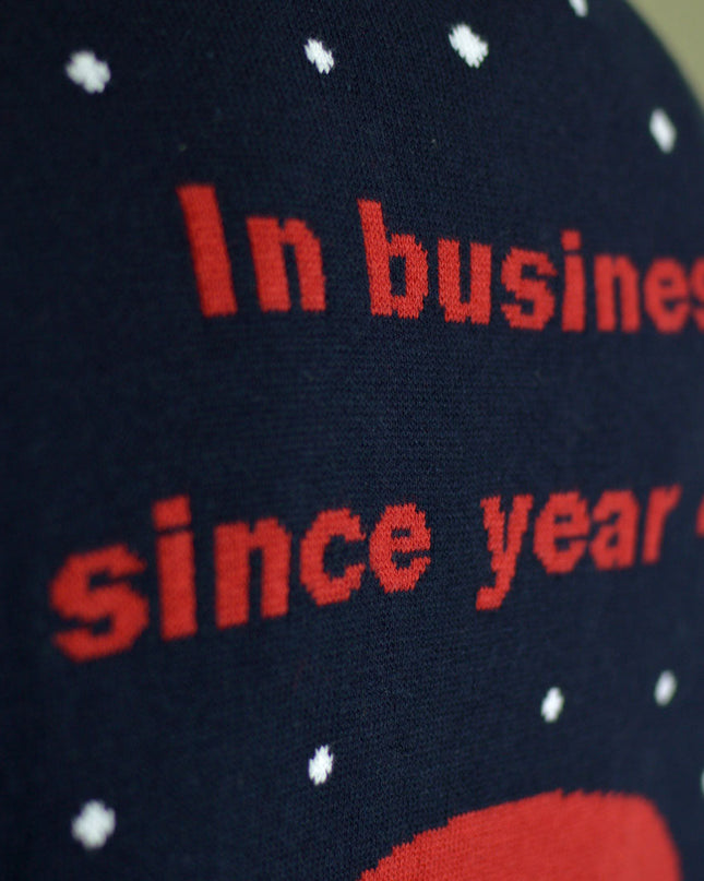 Couples Christmas Sweater with Santa and Walker on Retirement Path | Outlet Sale