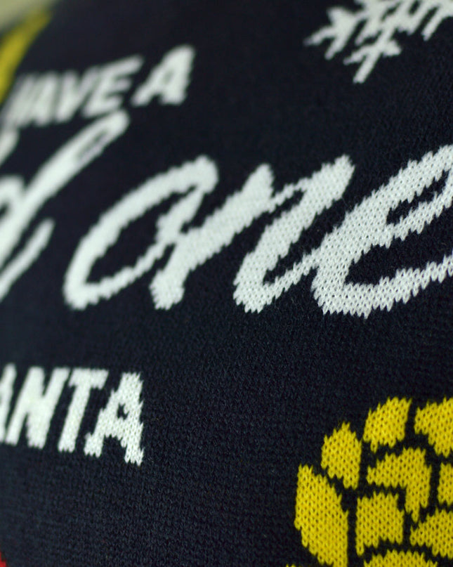 Men's LED Christmas Sweater with Santa and Beer