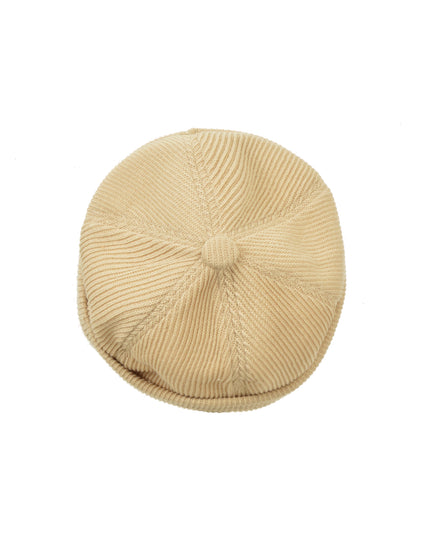 Beige Knitted Docker Cap for Christmas Accessories