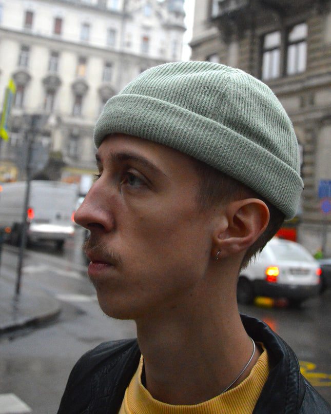 Mint Knitted Docker Cap for Christmas Accessories