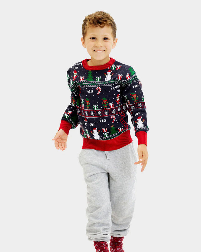 Kids' Retro Video Games Christmas Sweater
