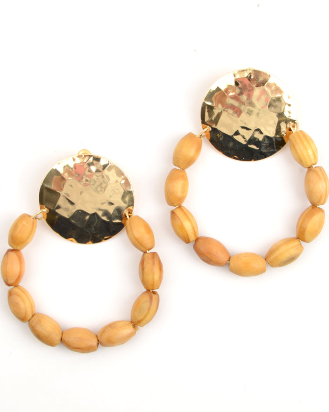 Wooden Beads Earrings
