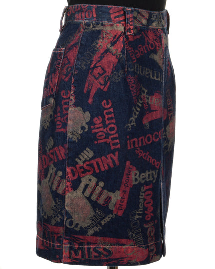 Vintage Text Skirt