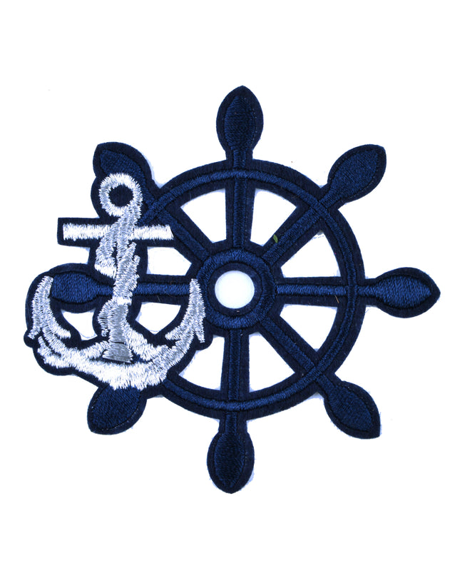 Ship's Wheel Design Patch - Nautical and Stylish
