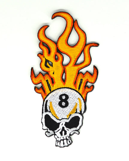 Flaming Skull Halloween Costume Patch