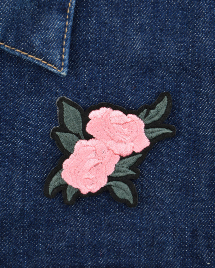 Double Pink Rose Patch
