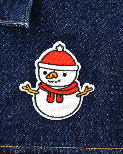 Snowman with Hat Patch - Christmas Sweater Accessory