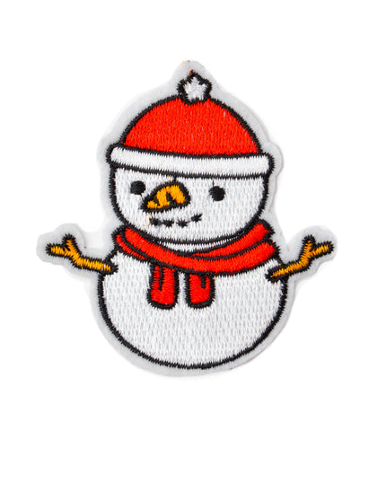 Snowman with Hat Patch - Christmas Sweater Accessory
