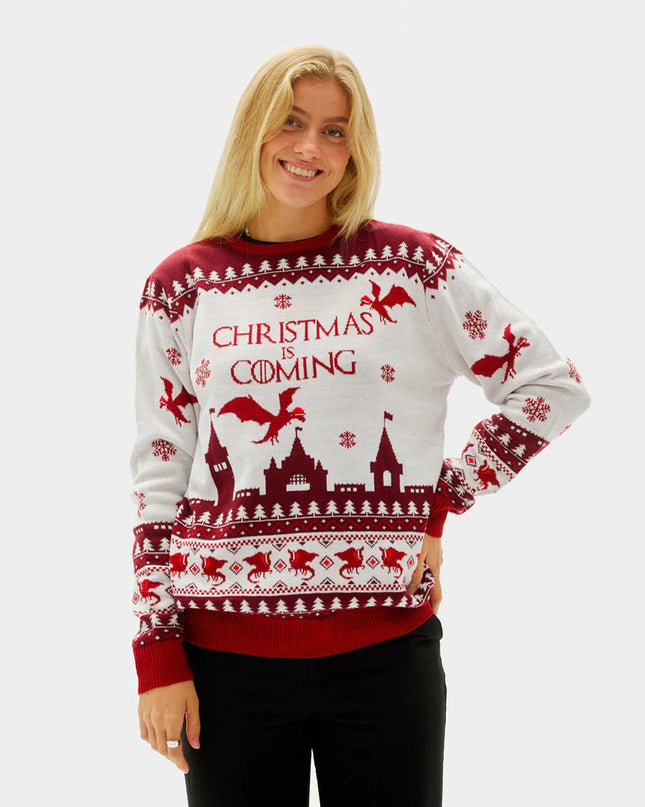 Couples Christmas Sweater - "Christmas is Coming"