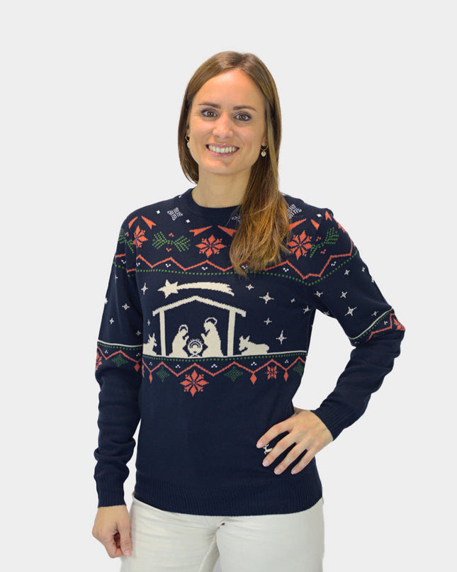 "Nativity" Christmas Sweater for Women