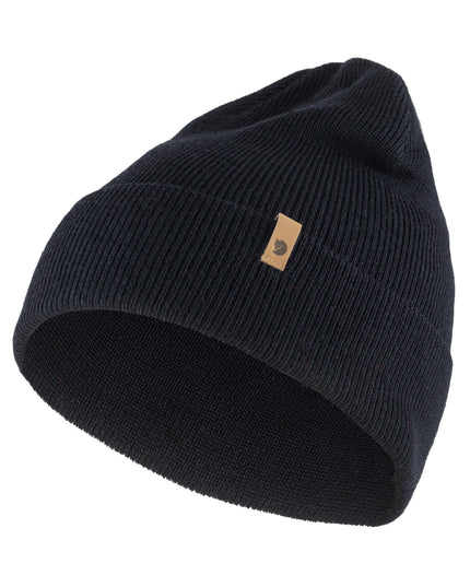 Fjallraven Classic Knit Hat in Dark Navy Blue