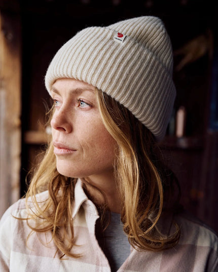 Fjallraven Heavy Beanie in Chalk White