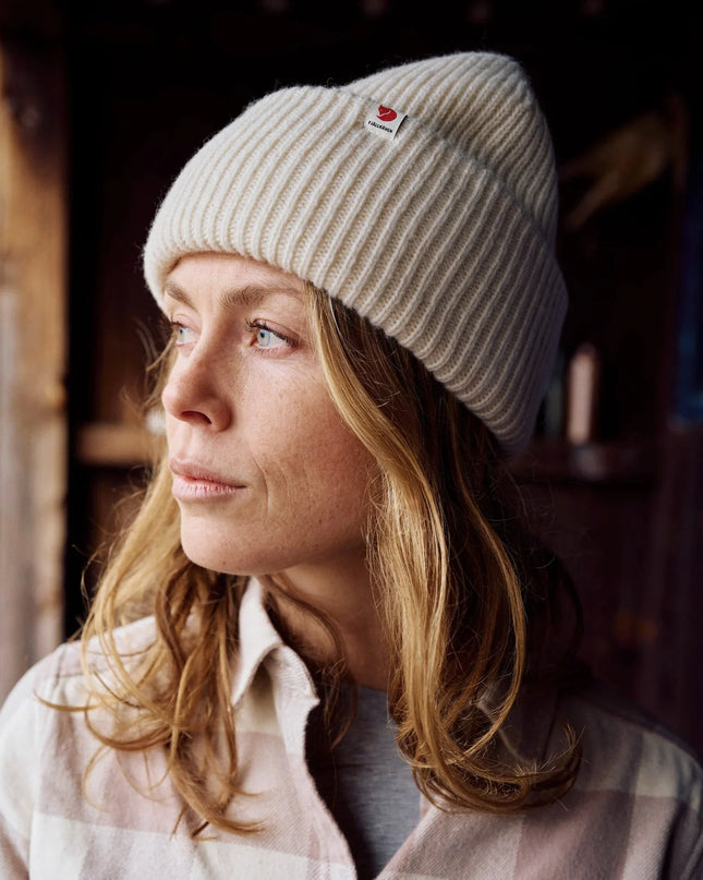 Fjallraven Heavy Beanie in Chalk White