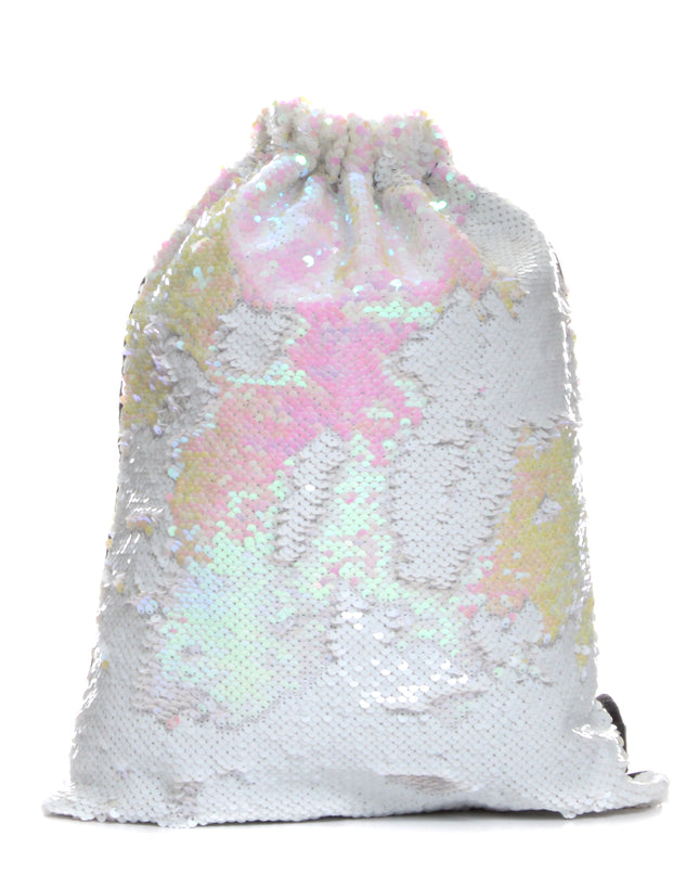 Glitter Gym Bag - White