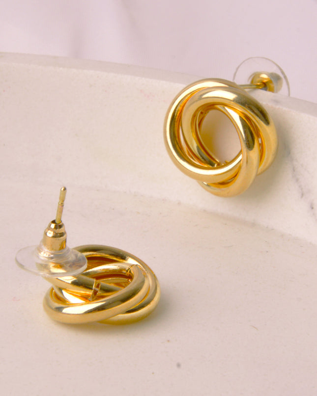 Earrings - Gold Knot Design