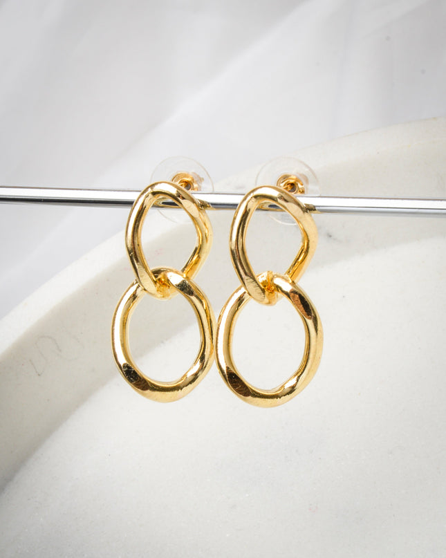 Earrings - Gold Chain Design