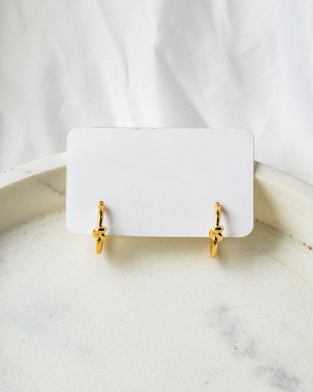 Earrings - Moon Gold Knot