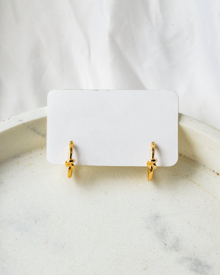 Gold Moon Knot Earrings