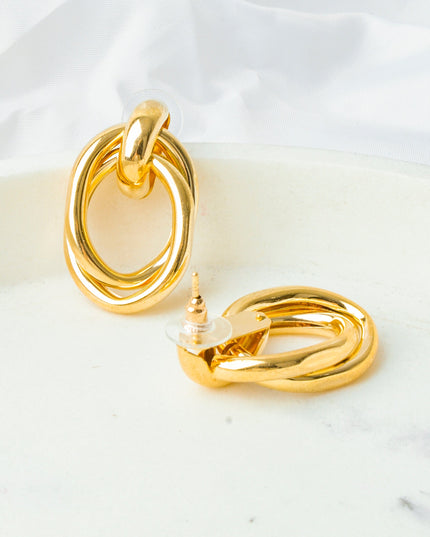 Earrings - Oval Gold