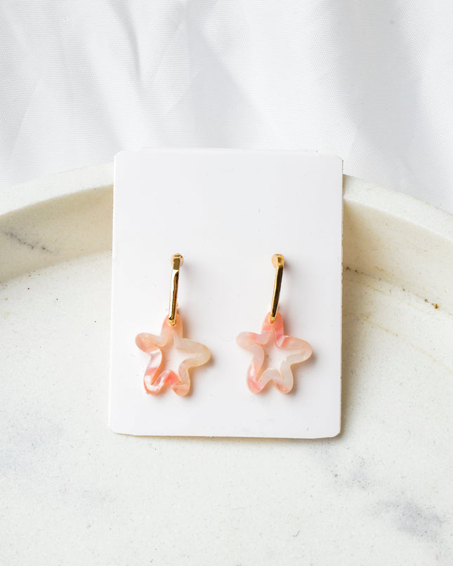 Pastel Star Design Earrings