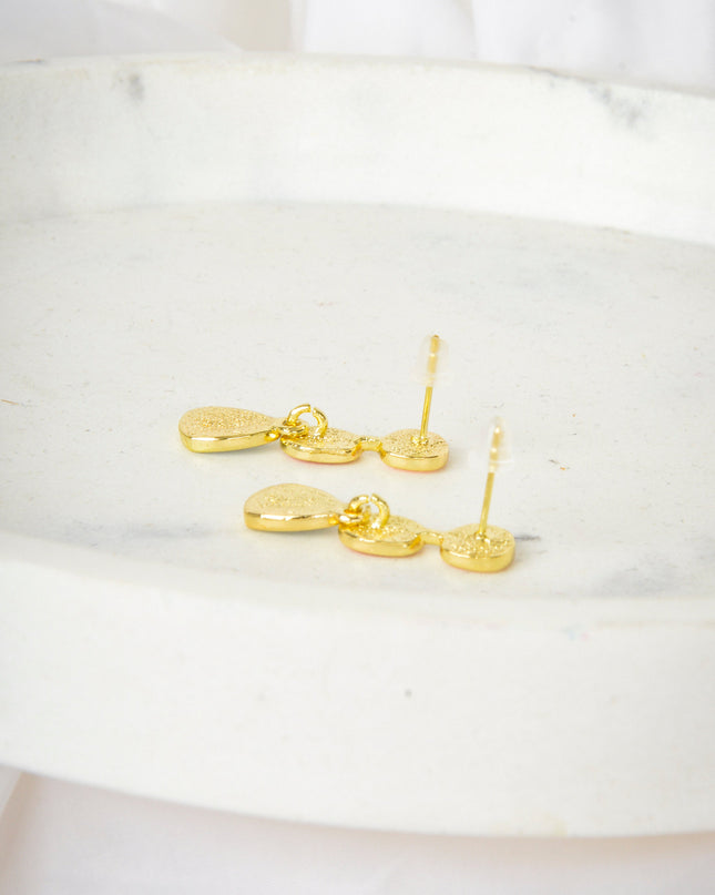 Three-Color Pastel Earrings