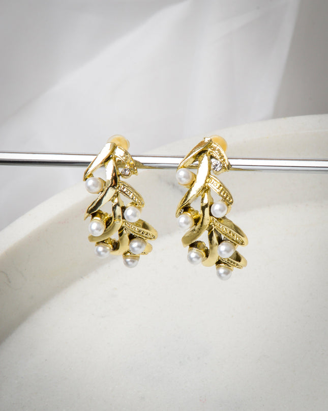 Earrings - Plant Gold Leaves