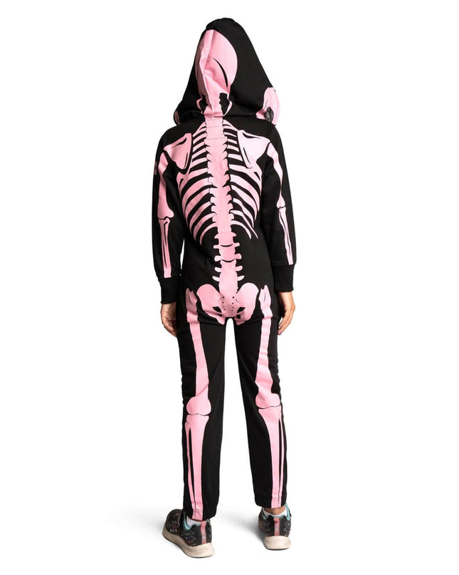 Girl's Pink Skeleton Costume