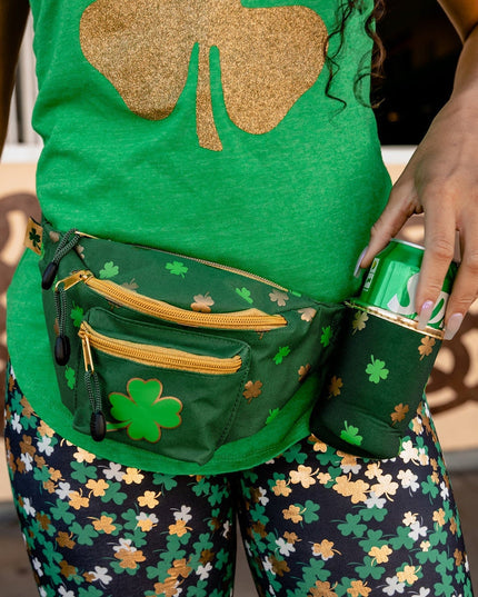 Green and Gold Clover Fanny Pack