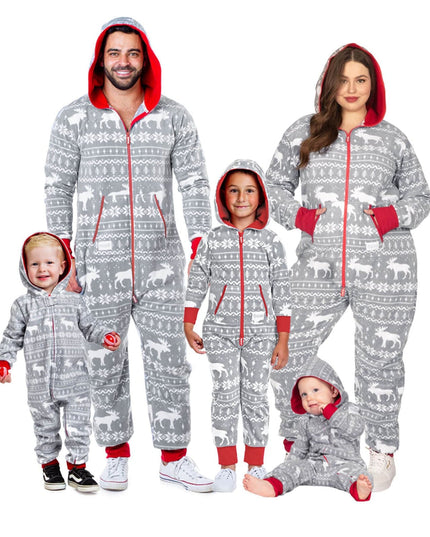 Matching Grey Moose Family Jumpsuits